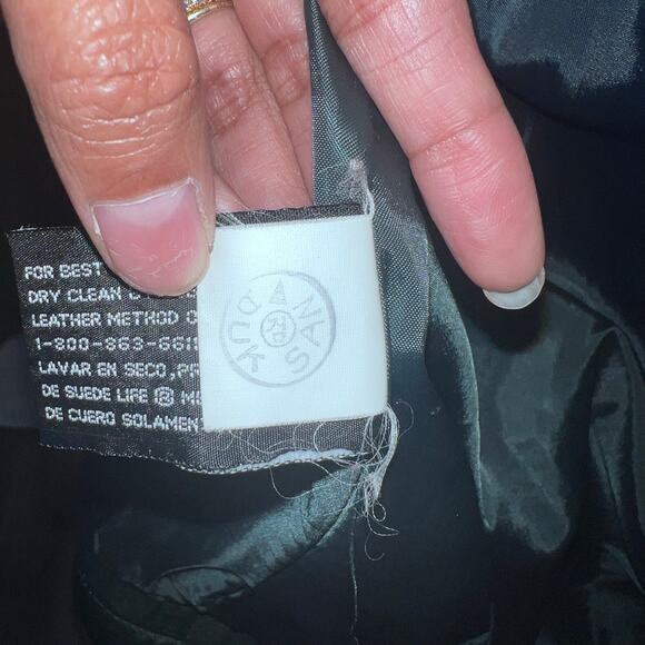 Vintage 80s Genuine Leather Bomber Jacket Coat Size Large Women's Winter Green - Picture 11 of 13